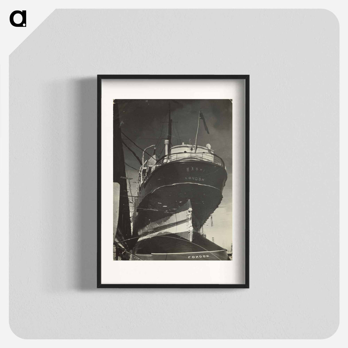 Sailing ship "Maori" at Wellington wharf - エリック リー ジョンソン Poster.