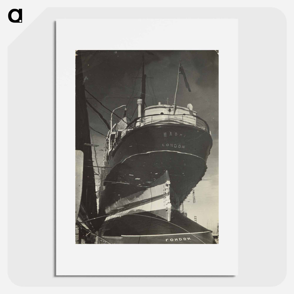 Sailing ship "Maori" at Wellington wharf - エリック リー ジョンソン Poster.