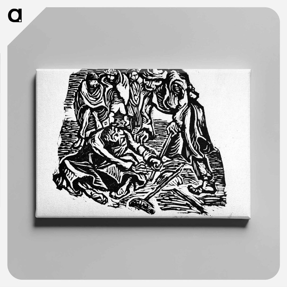 Cripple and one-legged man-Diebitz and Stiebitz - エルンスト ハインリヒ バルラッハ Canvas.