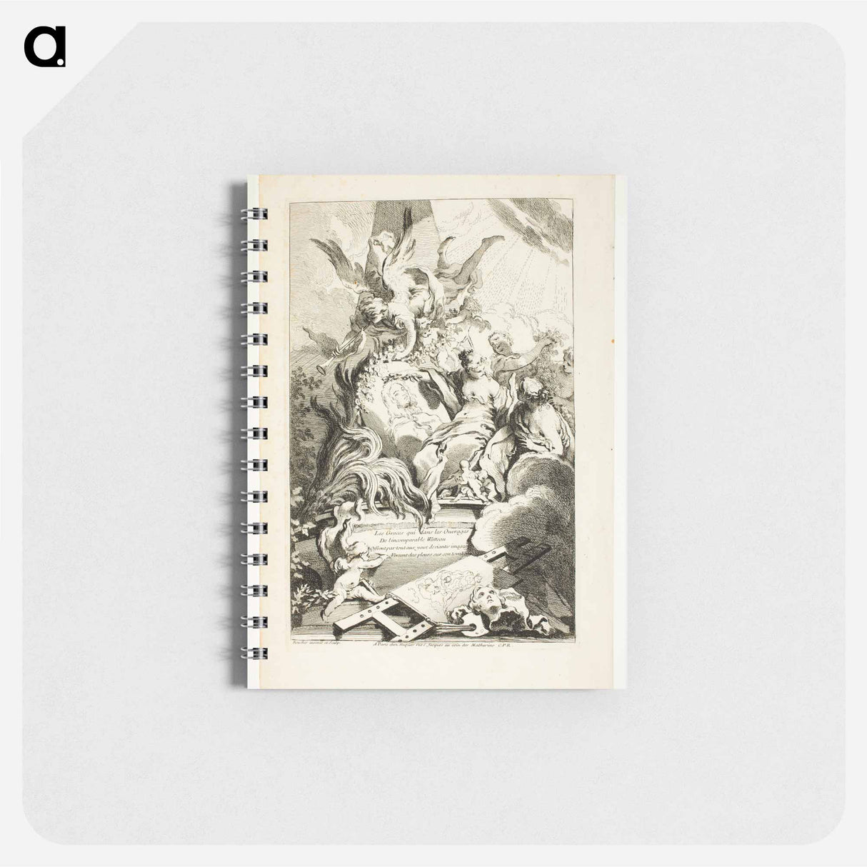 The Graces on the Tomb of Watteau - フランソワ ブーシェ Memo.