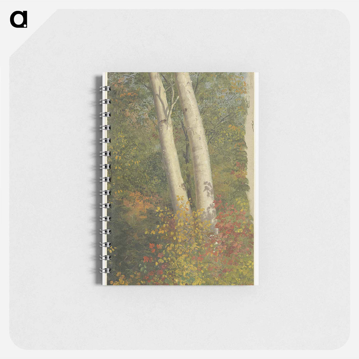 アートメモ帳-Birch Trees in Autumn - フレデリック エドウィン チャーチ Memo.