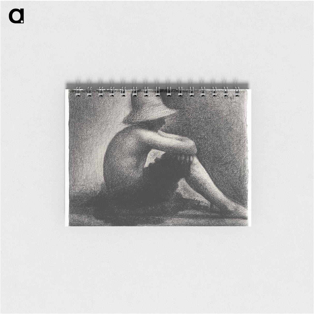 Seated Boy with Straw Hat, study for Bathers at Asnières - ジョルジュ スーラ Memo.