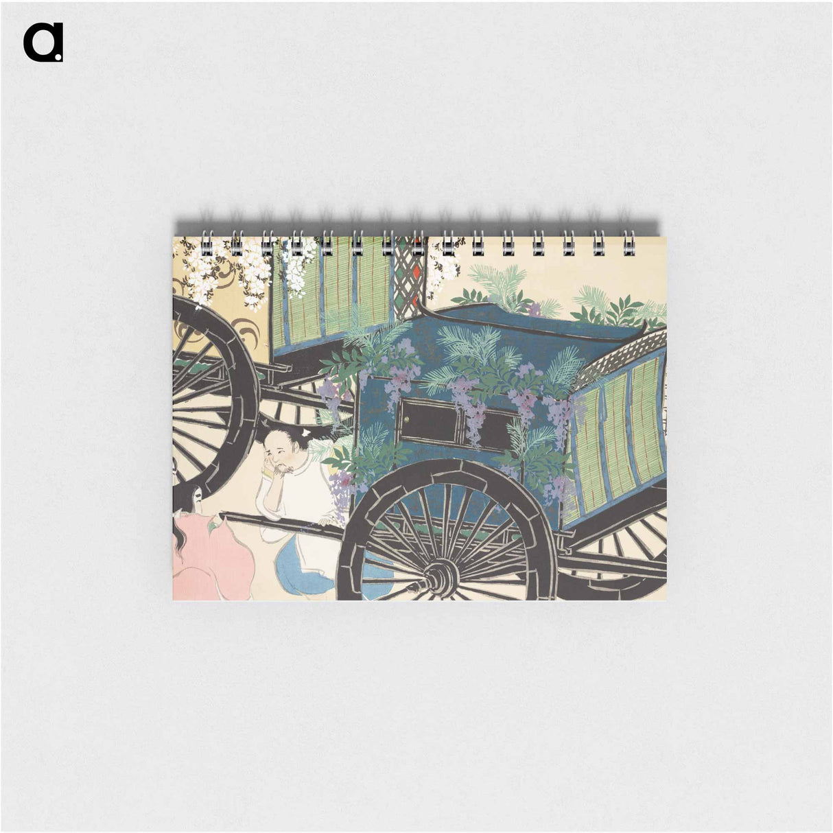 Wagon from Momoyogusa–Flowers of a Hundred Generations - 神坂 雪佳 Memo.