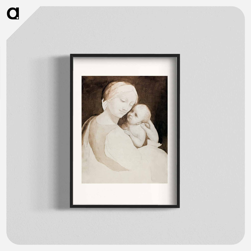 Madonna and Child, and Fragment of Woman's Torso - Leonardo da Vinci Poster.