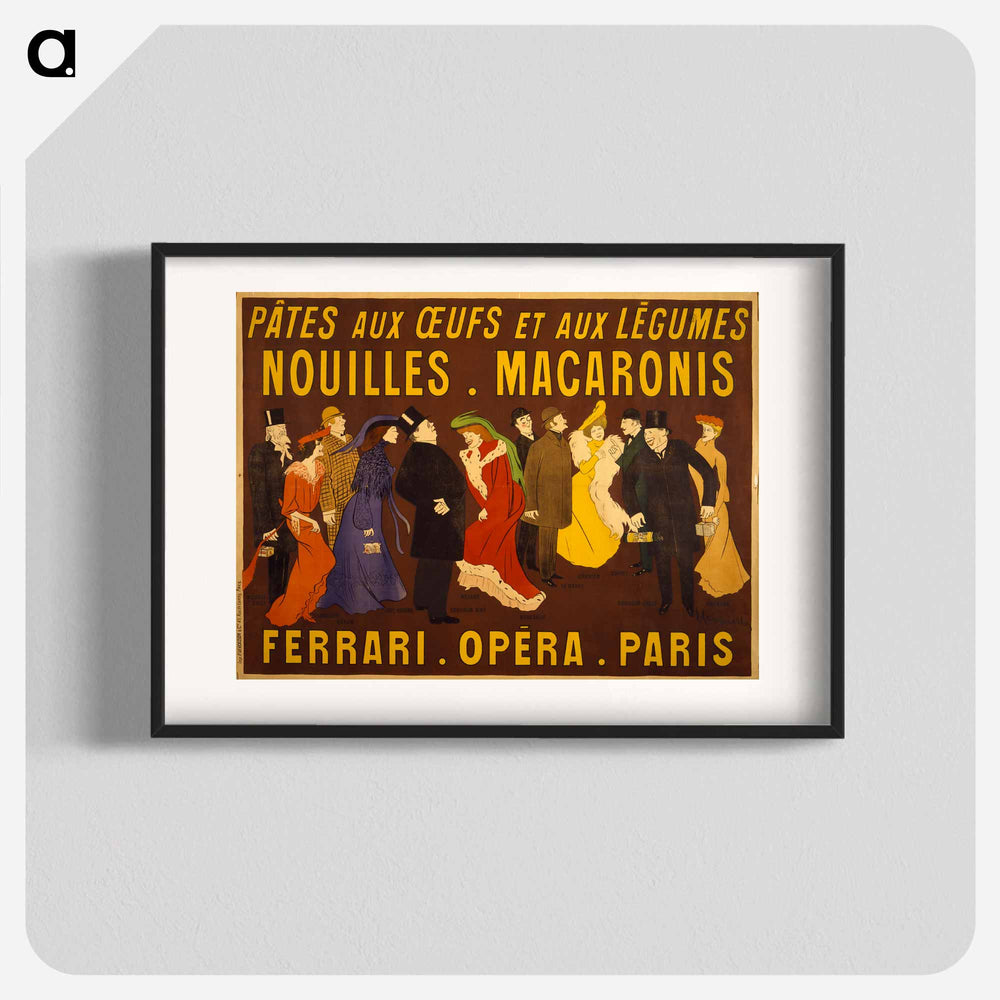 Pâtes aux œufs et aux légumes: Nouilles macaronis - レオネット カピエッロ Poster.