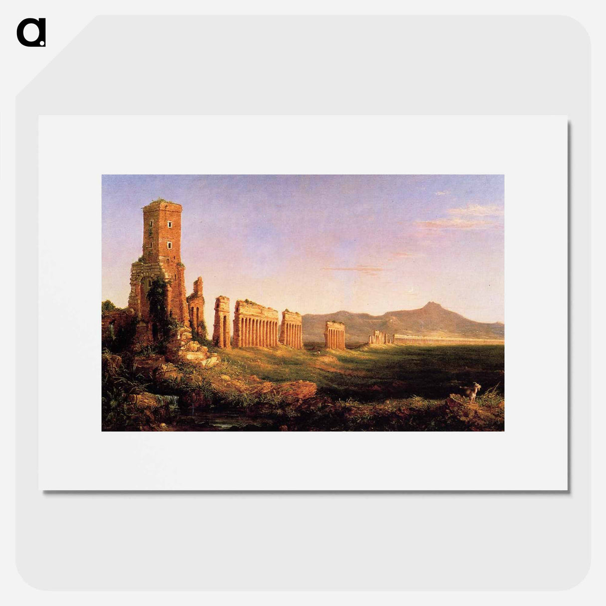 アートポスター-Aqueduct near Rome - トーマス コール Poster.