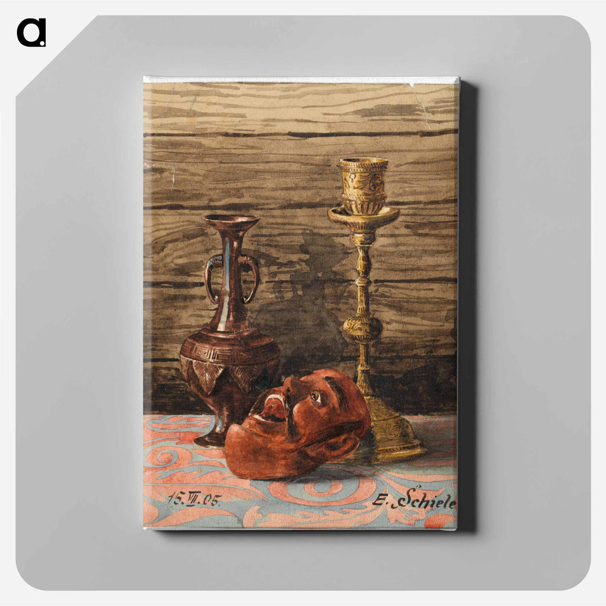 アートパネル-Still Life with Candlestick, Vase and Mask
- ウィーン博物館 Canvas.
