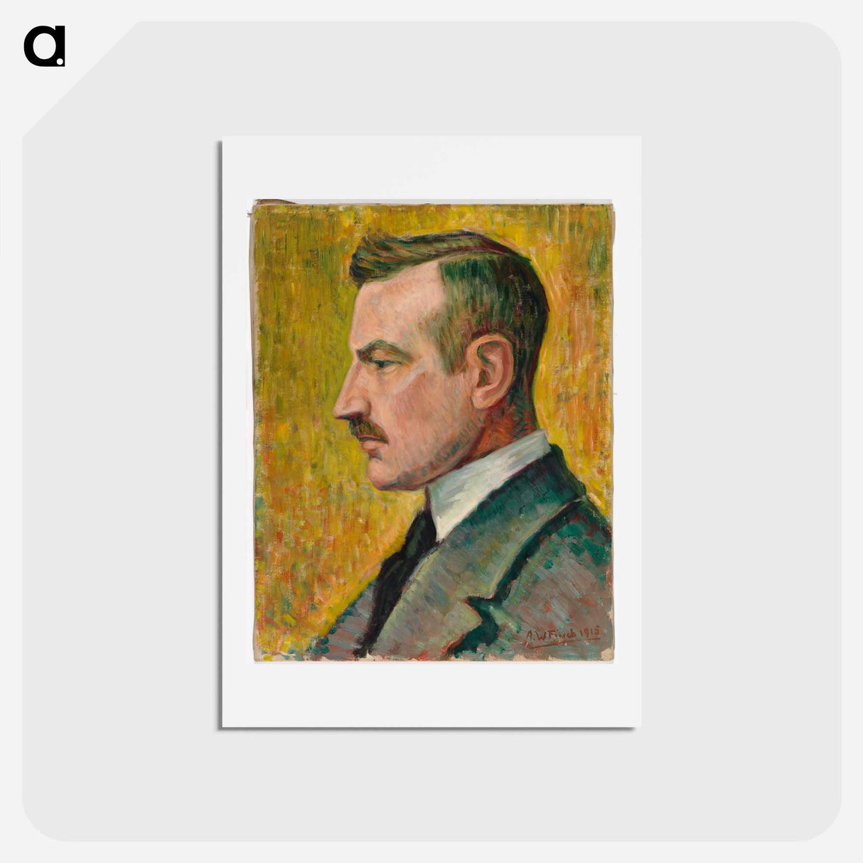 Portrait of artist Magnus Enckell - アルフレッド ウィリアム フィンチ Postcard.