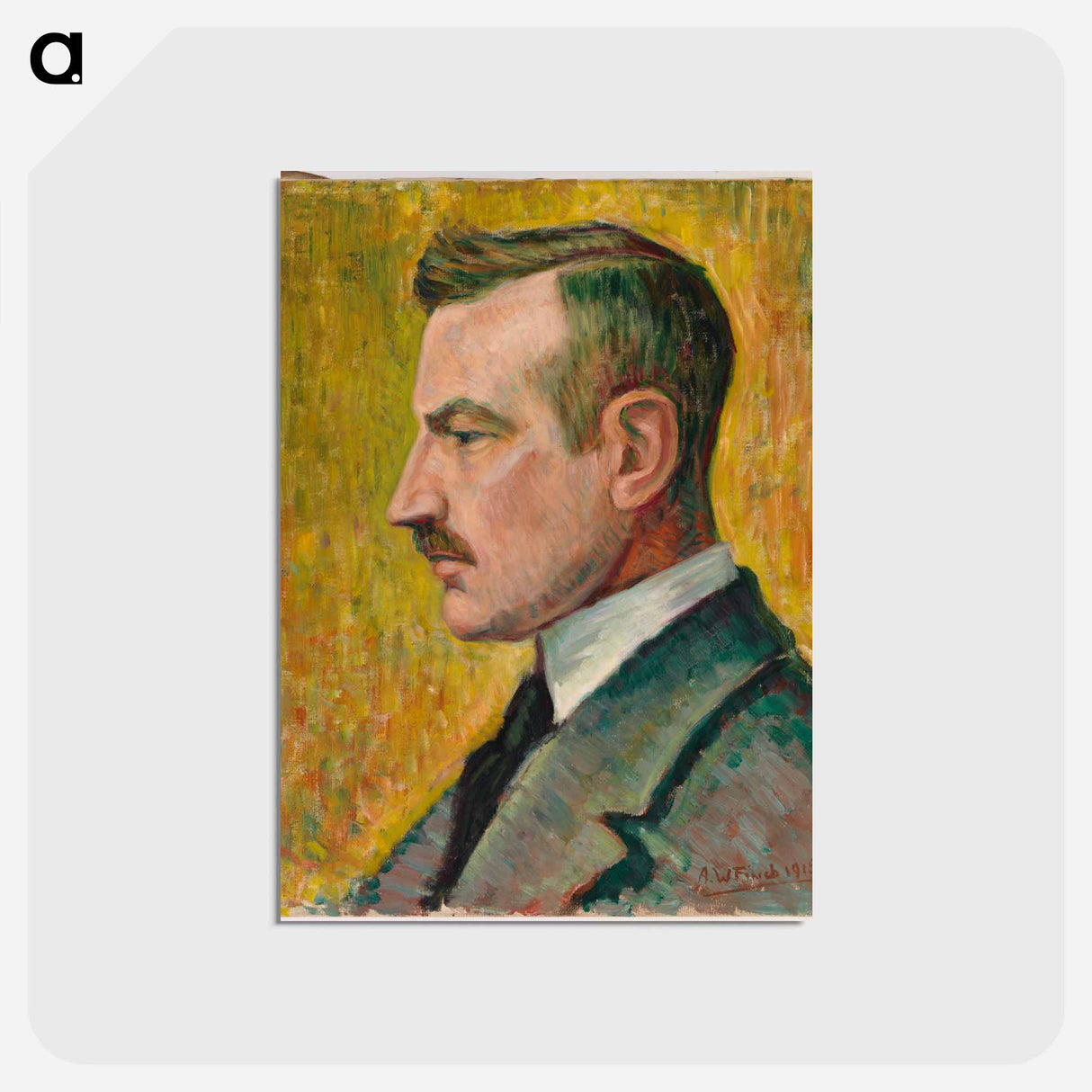 Portrait of artist Magnus Enckell - アルフレッド ウィリアム フィンチ Postcard.