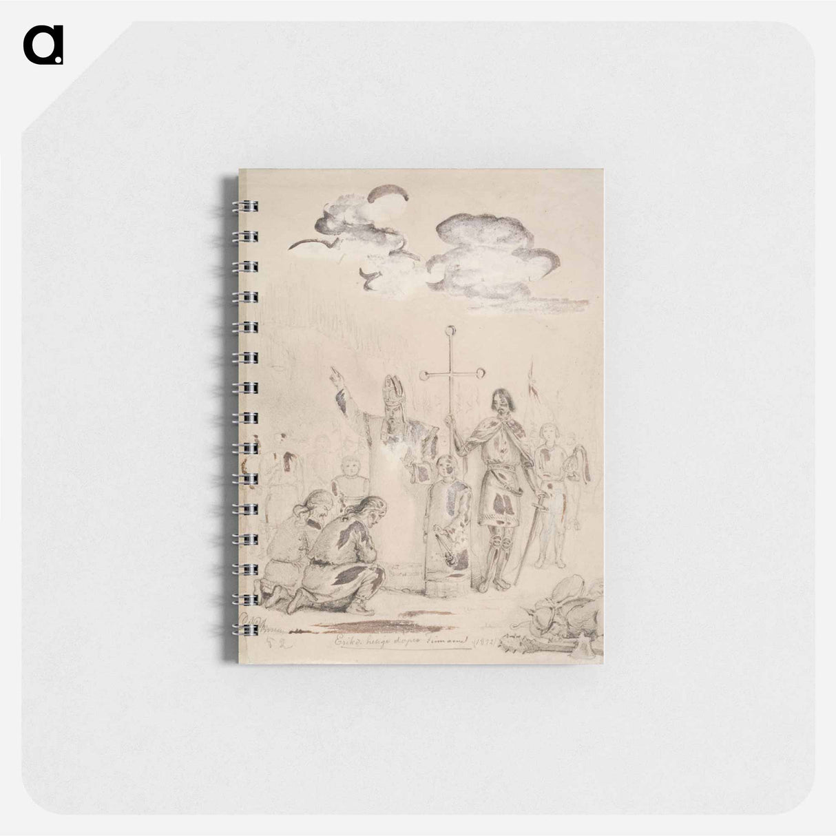 Eerik pyhä kastaa suomalaisia kupittaan lähteellä - アンダース エクマン Memo.