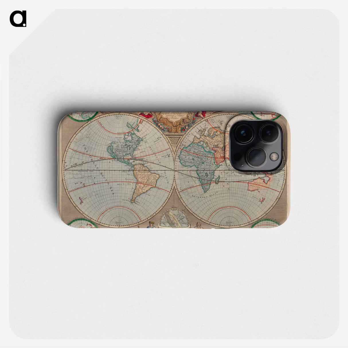 A new map of the world - アンティーク地図 Phone Case.