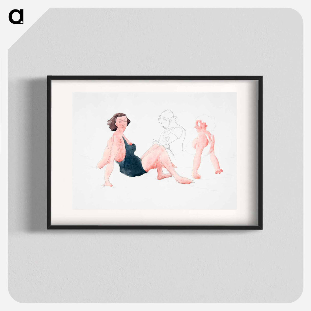 Three Women On the Beach, Provincetown - チャールズ デムス Poster.