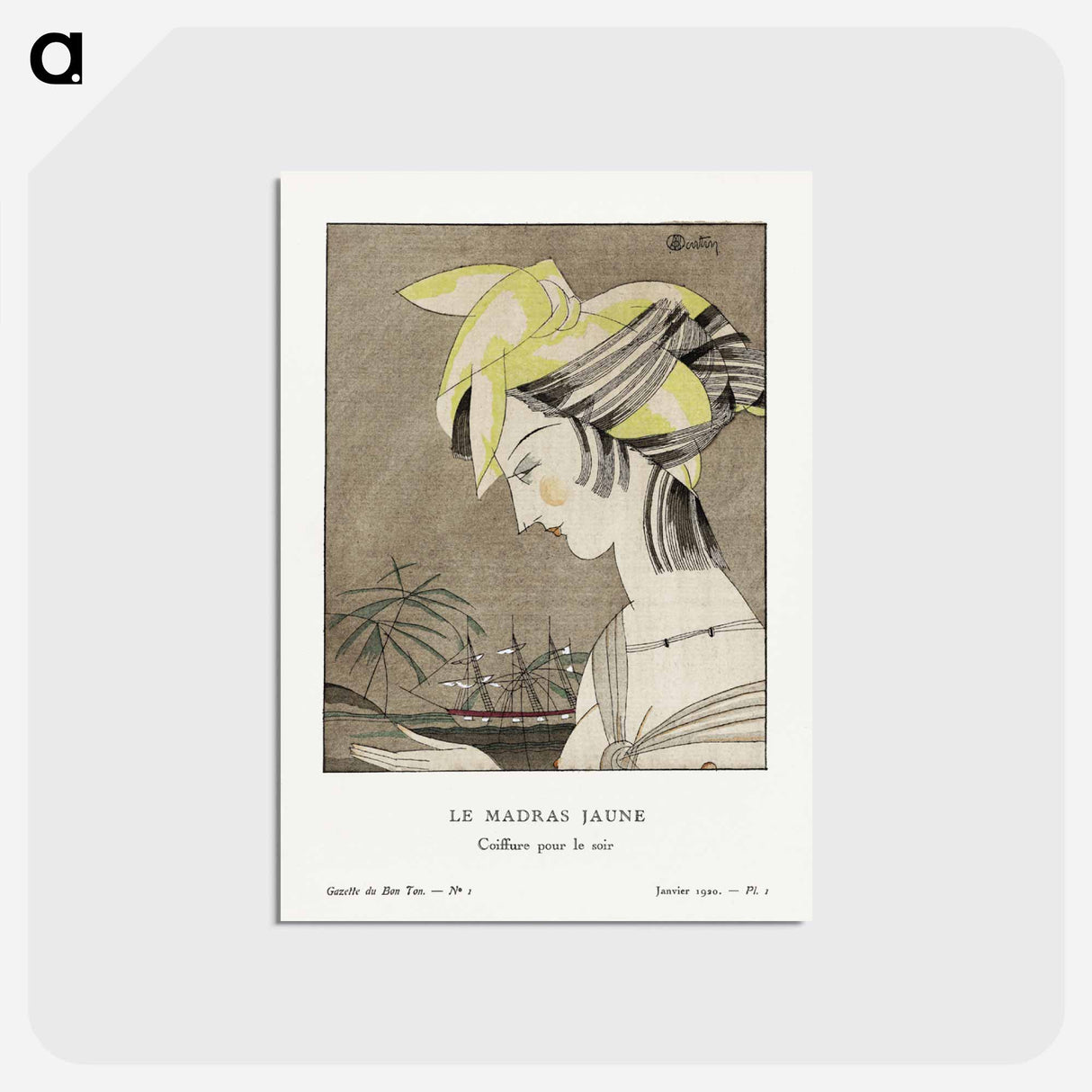 アートポストカード-Le madras jaune, coiffure pour le soir
- シャルル マルタン Postcard.