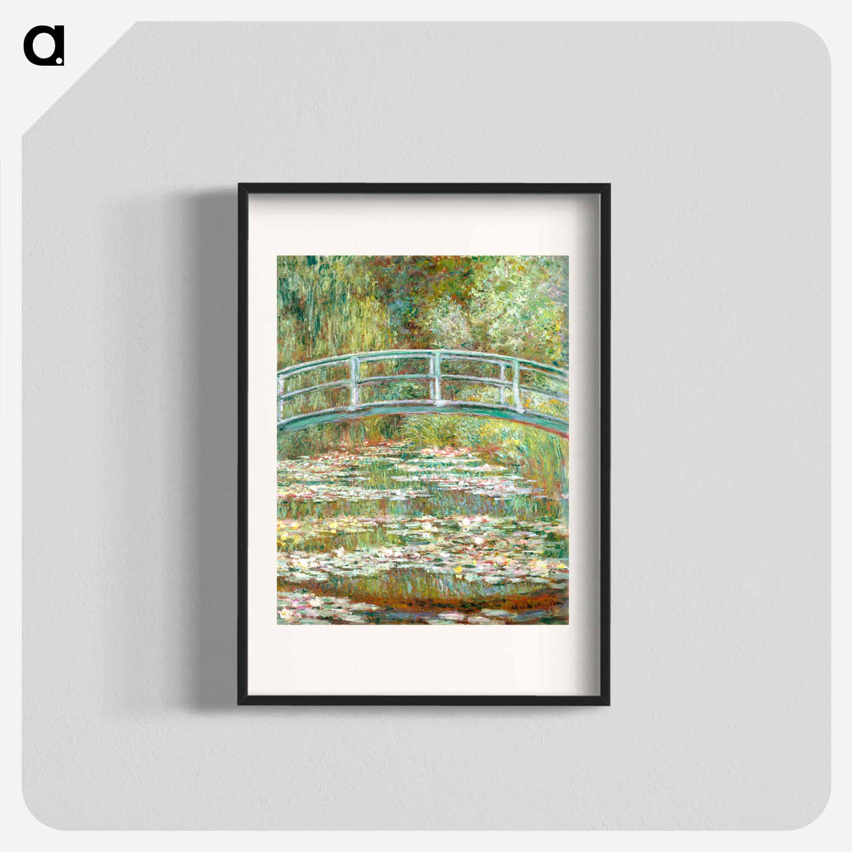 アートポスター-Bridge over a Pond of Water Lilies - クロード モネ Poster.