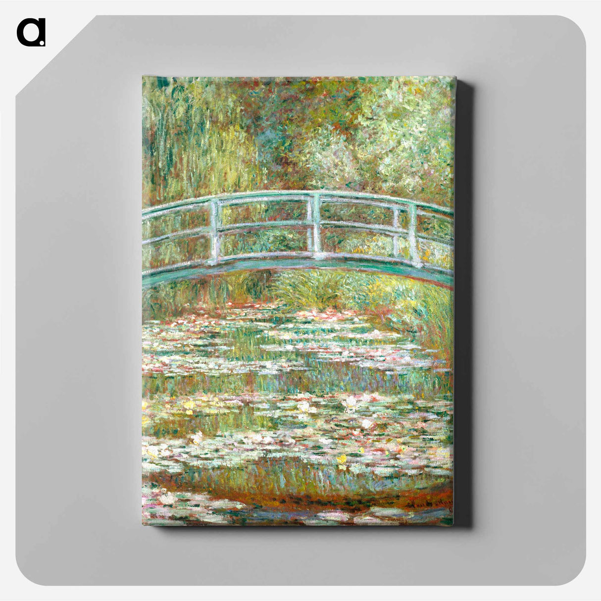 アートパネル-Bridge over a Pond of Water Lilies - クロード モネ Canvas.
