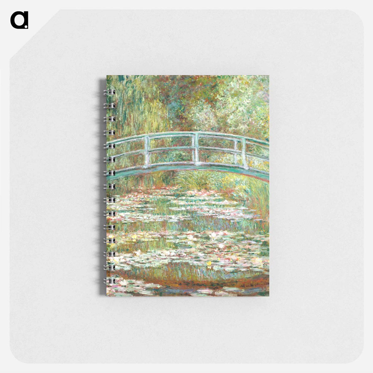 アートメモ帳-Bridge over a Pond of Water Lilies - クロード モネ Memo.
