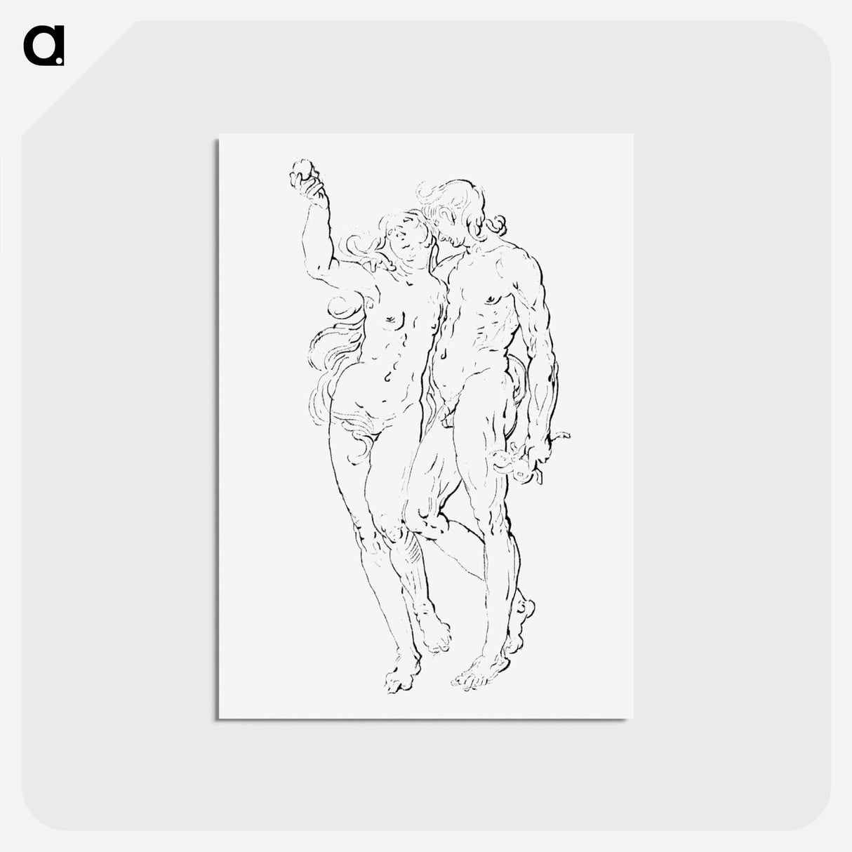 アートポストカード-Adam and Eve
- コルネリス プロース ファン アムステル Postcard.