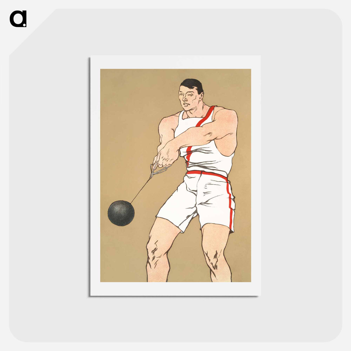 アートポストカード-Hammer Throw - エドワード ペンフィールド Postcard.