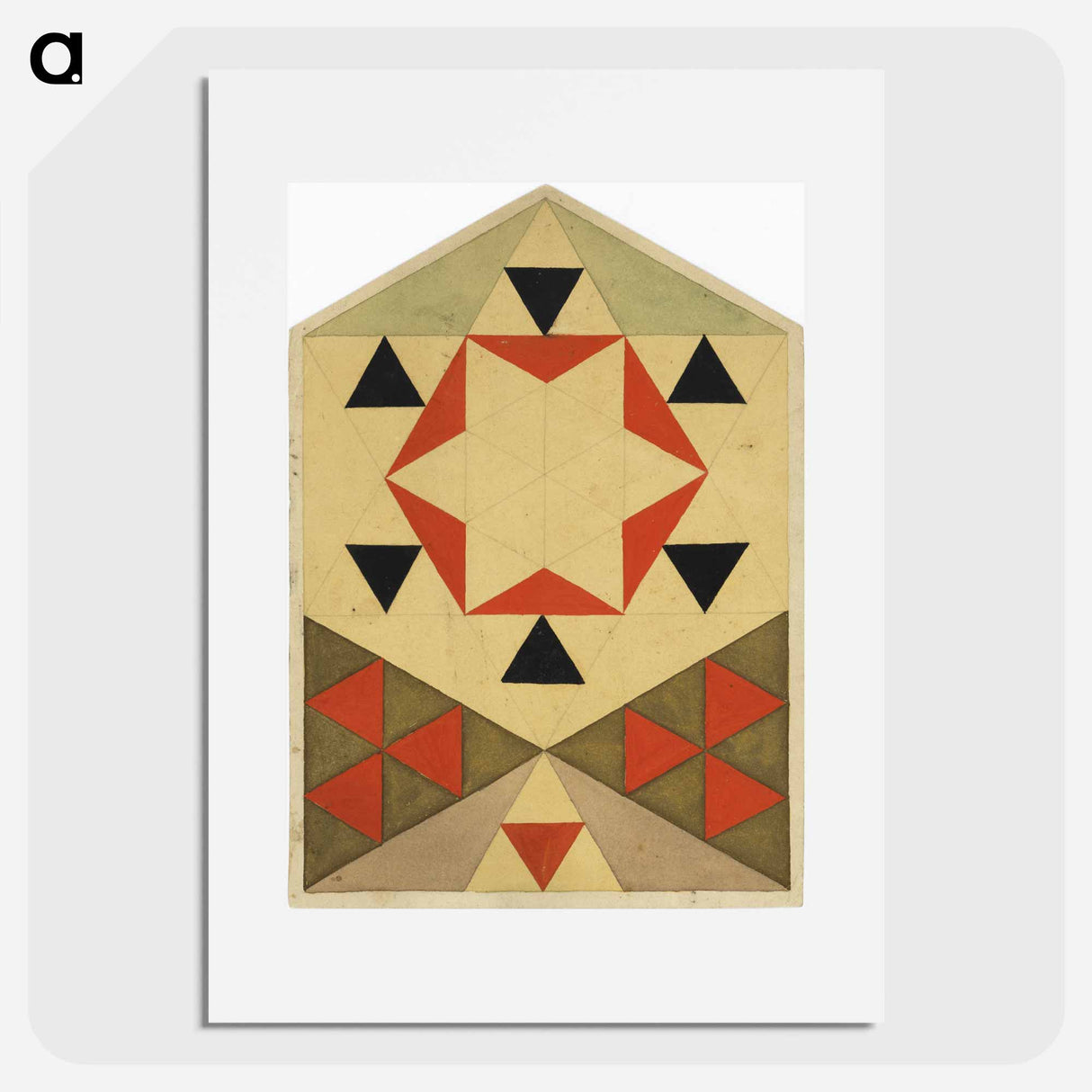 アートポスター-Geometrische Studie - エゴン シーレ Poster.