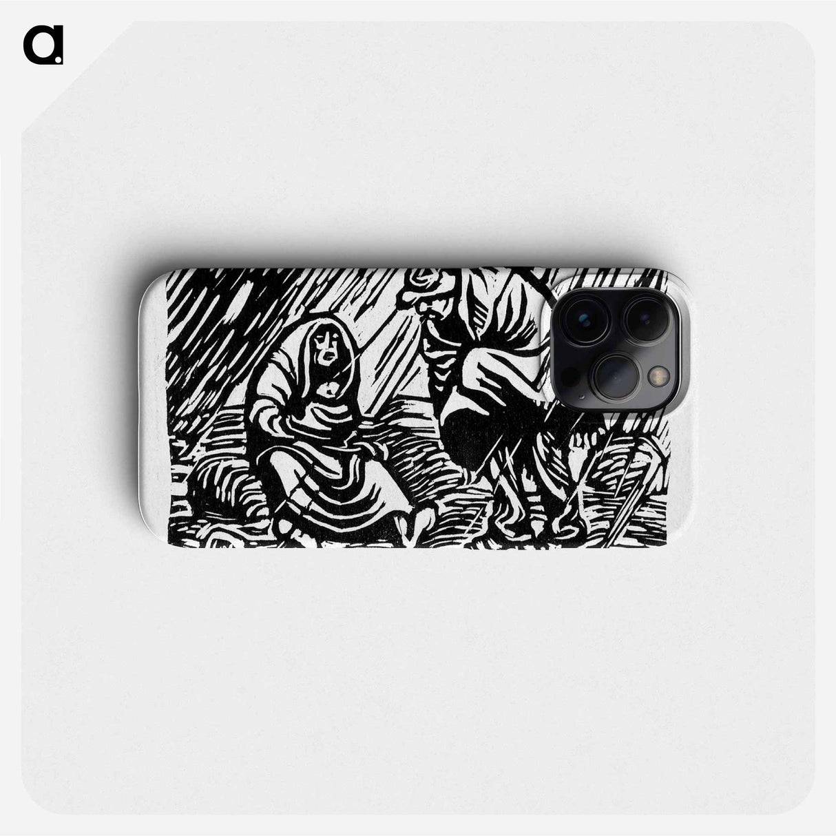 Couple quarreling in the rain - エルンスト ハインリヒ バルラッハ Phone Case.