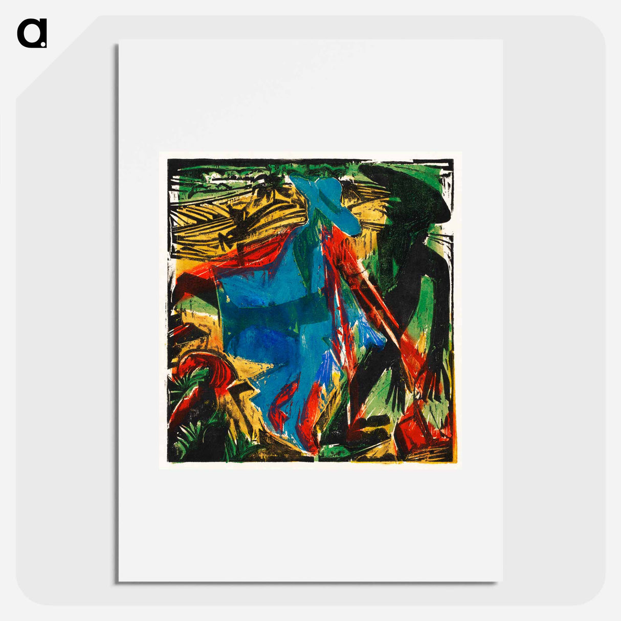 Peter Schlemihl's Wondrous Story: Schlemihl's Encounter with His Shadow - Ernst Ludwig Kirchner Poster.