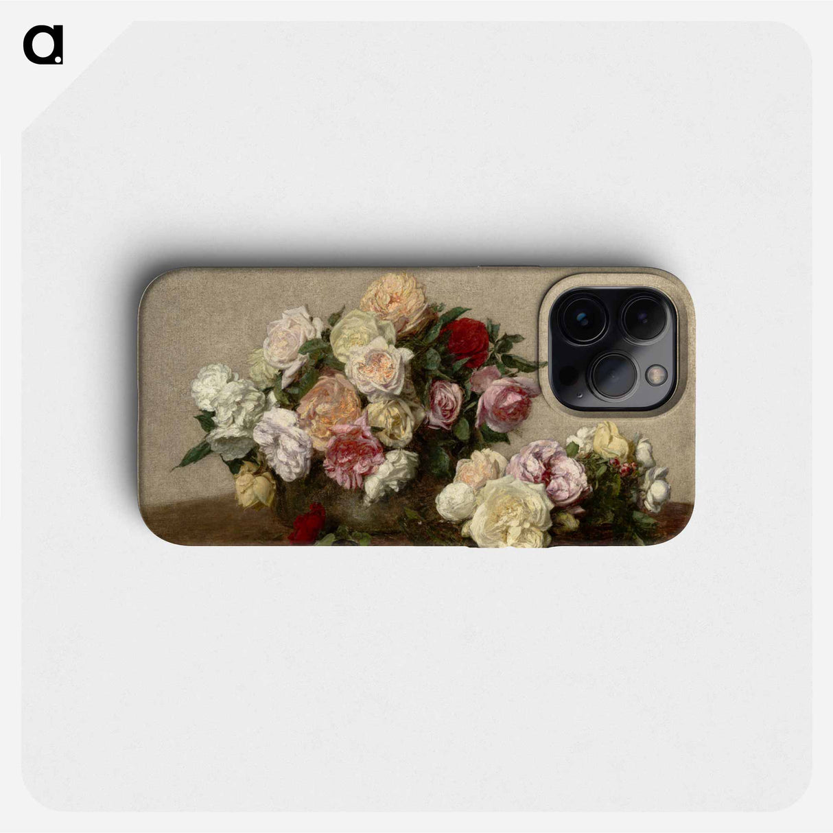Roses in a Bowl and Dish - アンリ ファンタン ラトゥール Phone Case.