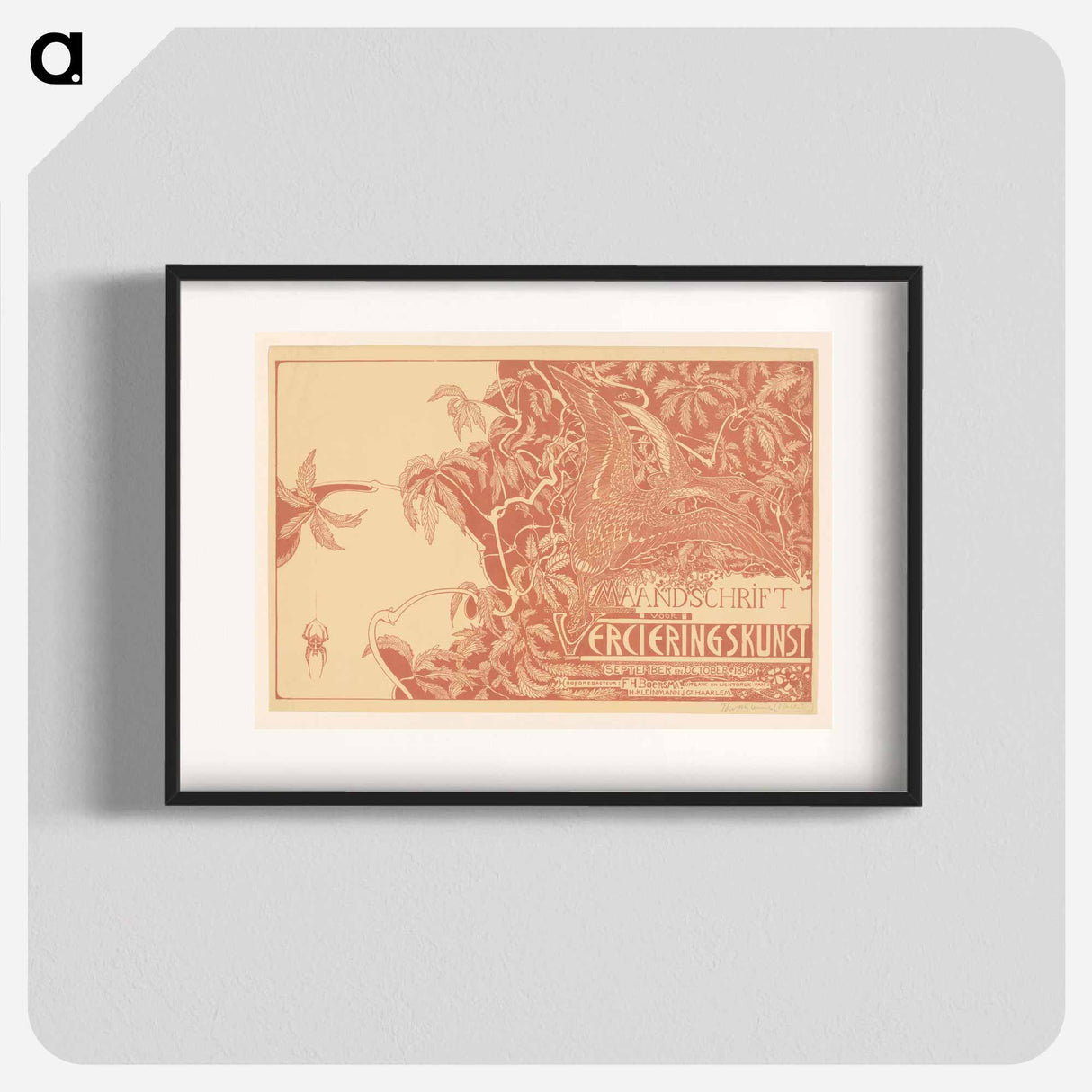 Tijdschriftomslag met twee wulpen - Theo van Hoytema Poster.