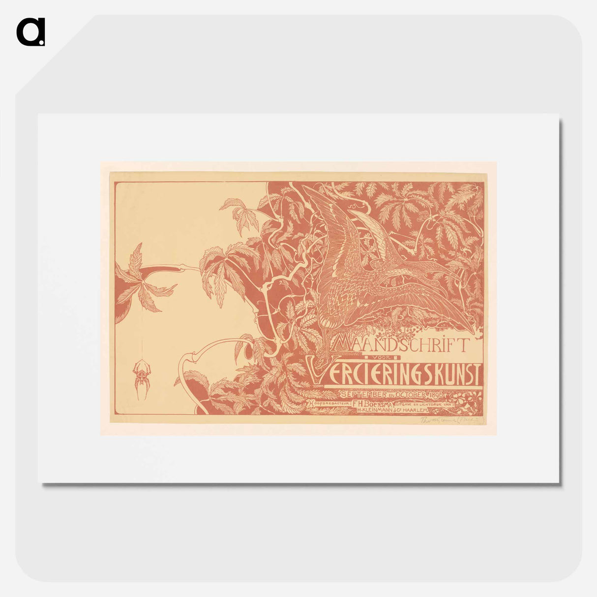 Tijdschriftomslag met twee wulpen - Theo van Hoytema Poster.