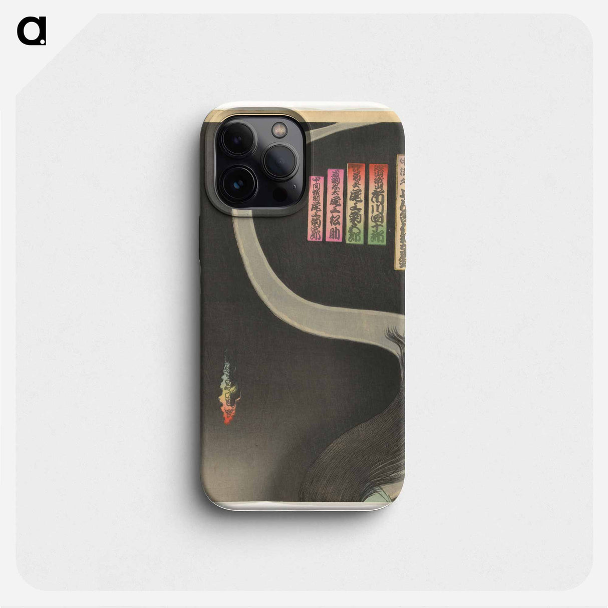 Samoerai Aoyama and the ghost Okiku - Toyohara Kunichika Phone Case.