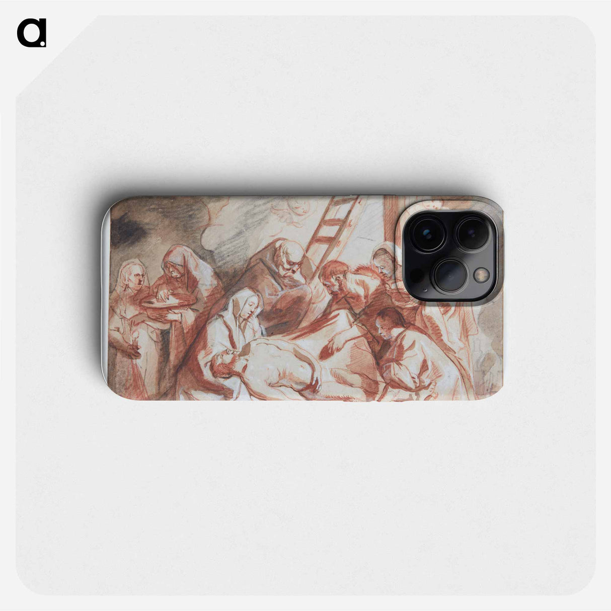 Three studies of gesticulating Neapolitan fishermen - Wilhelm Marstrand Phone Case.