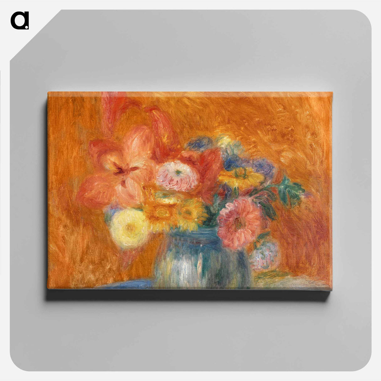 Green Bowl of Flowers - William James Glackens Canvas.