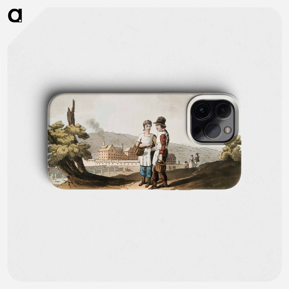 Illustration of factory children - 19世紀のヨークシャー Phone Case.
