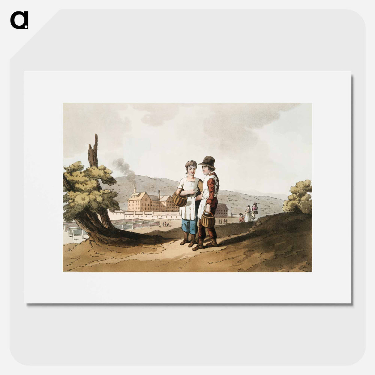 Illustration of factory children - 19世紀のヨークシャー Poster.