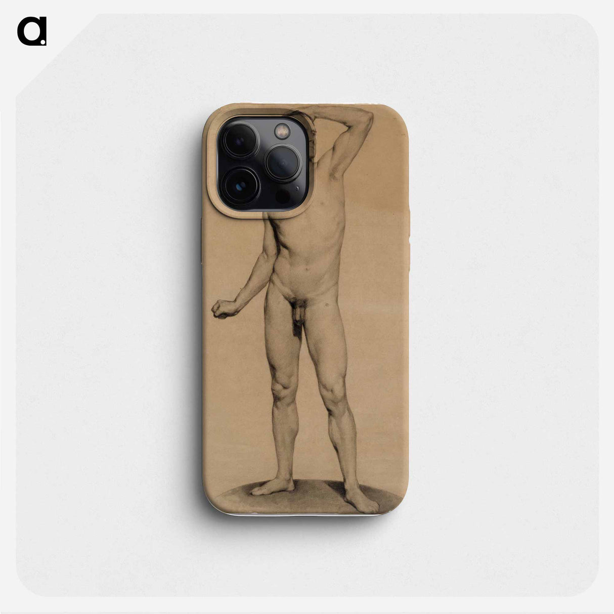 Nude male model, academy study - アルバート エーデルフェルト Phone Case.