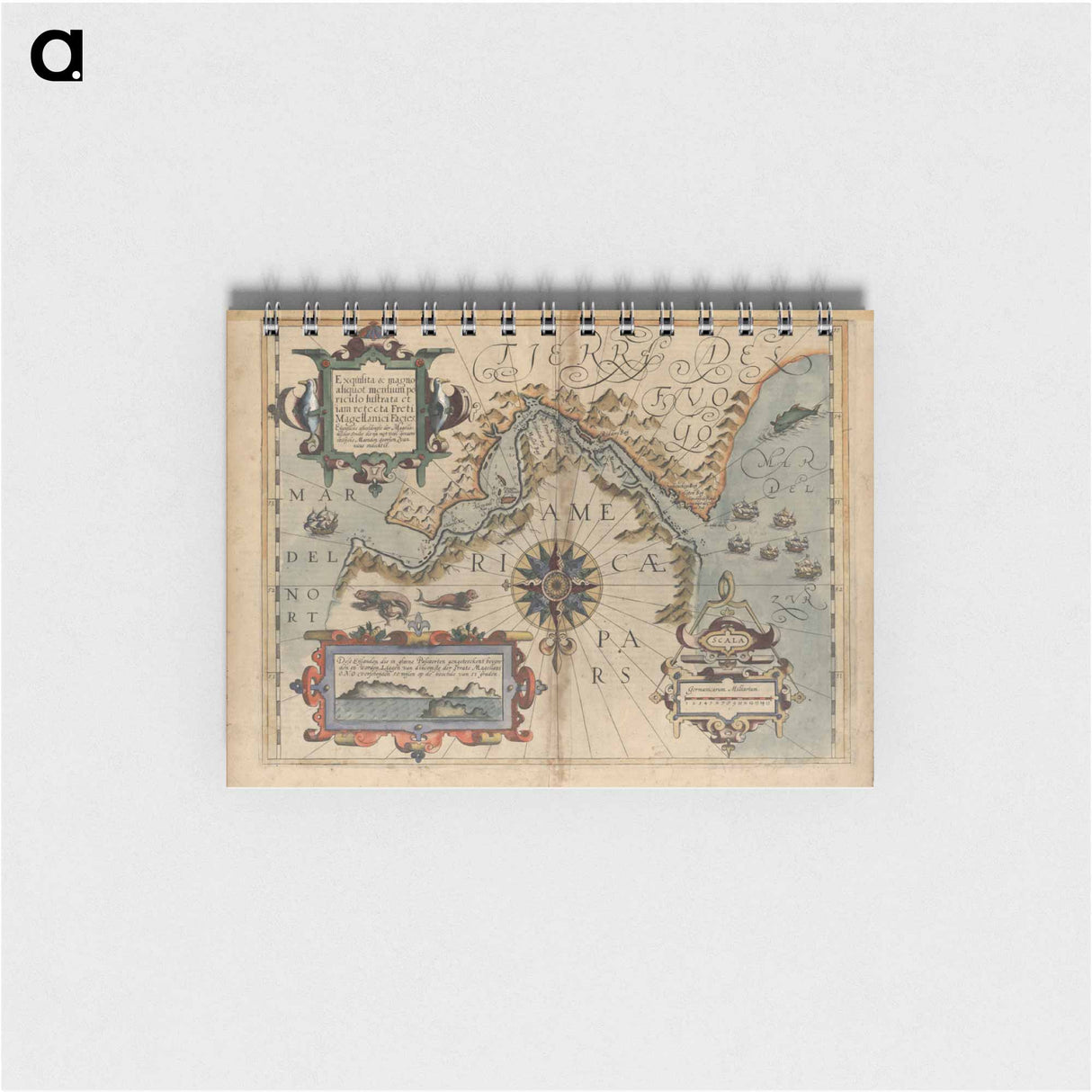 Exquisita & magno aliquot mensium periculo lustrata et iam retecta Freti Magellanici facies - アンティーク地図 Memo.