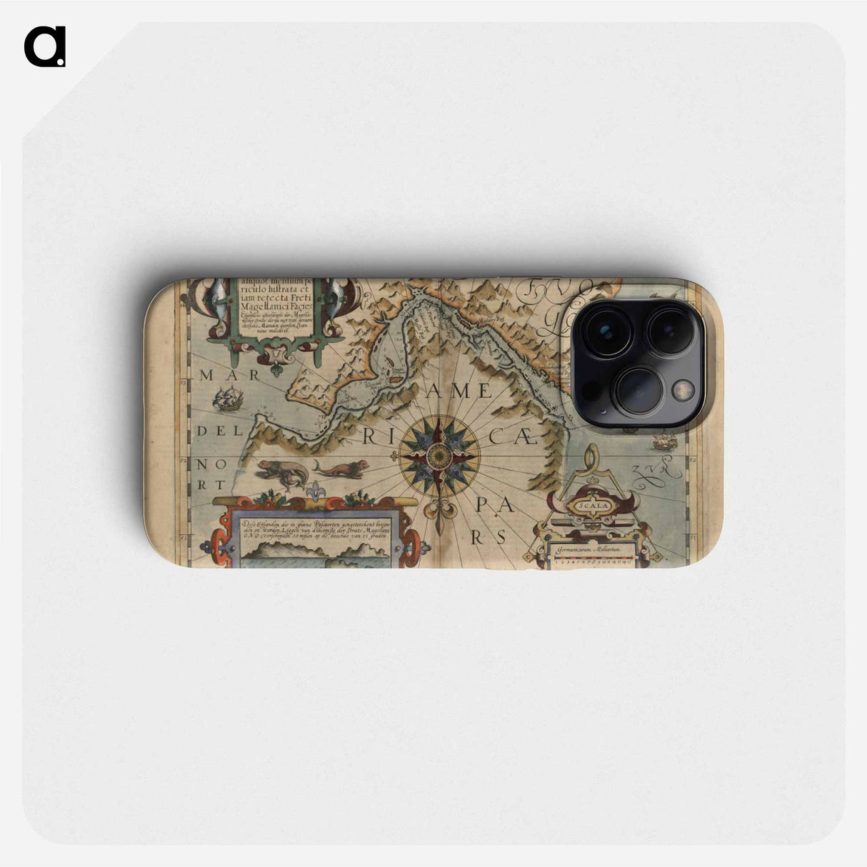 Exquisita & magno aliquot mensium periculo lustrata et iam retecta Freti Magellanici facies - アンティーク地図 Phone Case.