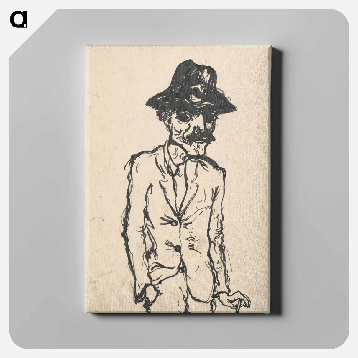 Man in a black hat - アーノルド ピーター ワイズ クビンチャン Canvas.