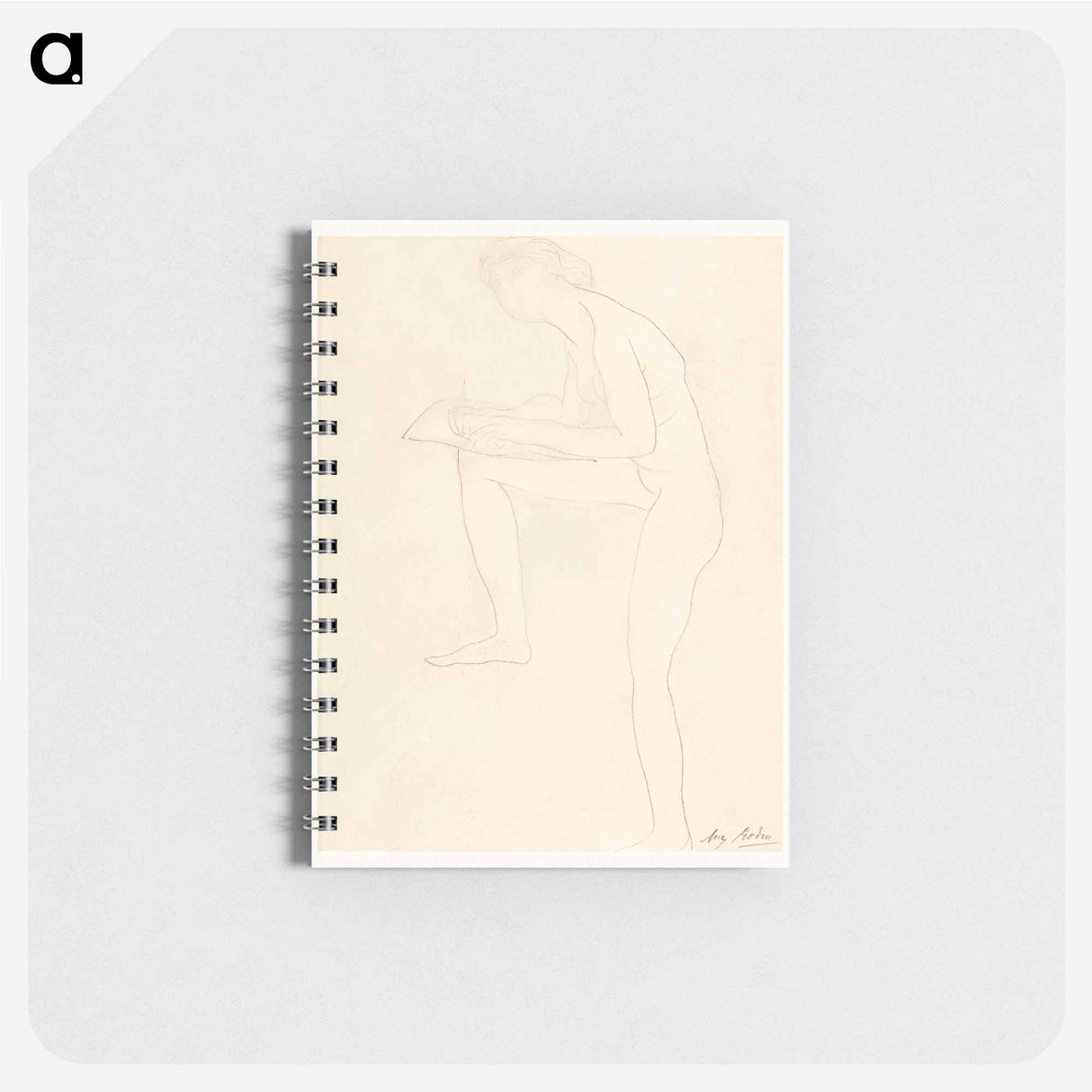 Sketch for Figure on Whistler Monument - オーギュスト ロダン Memo.