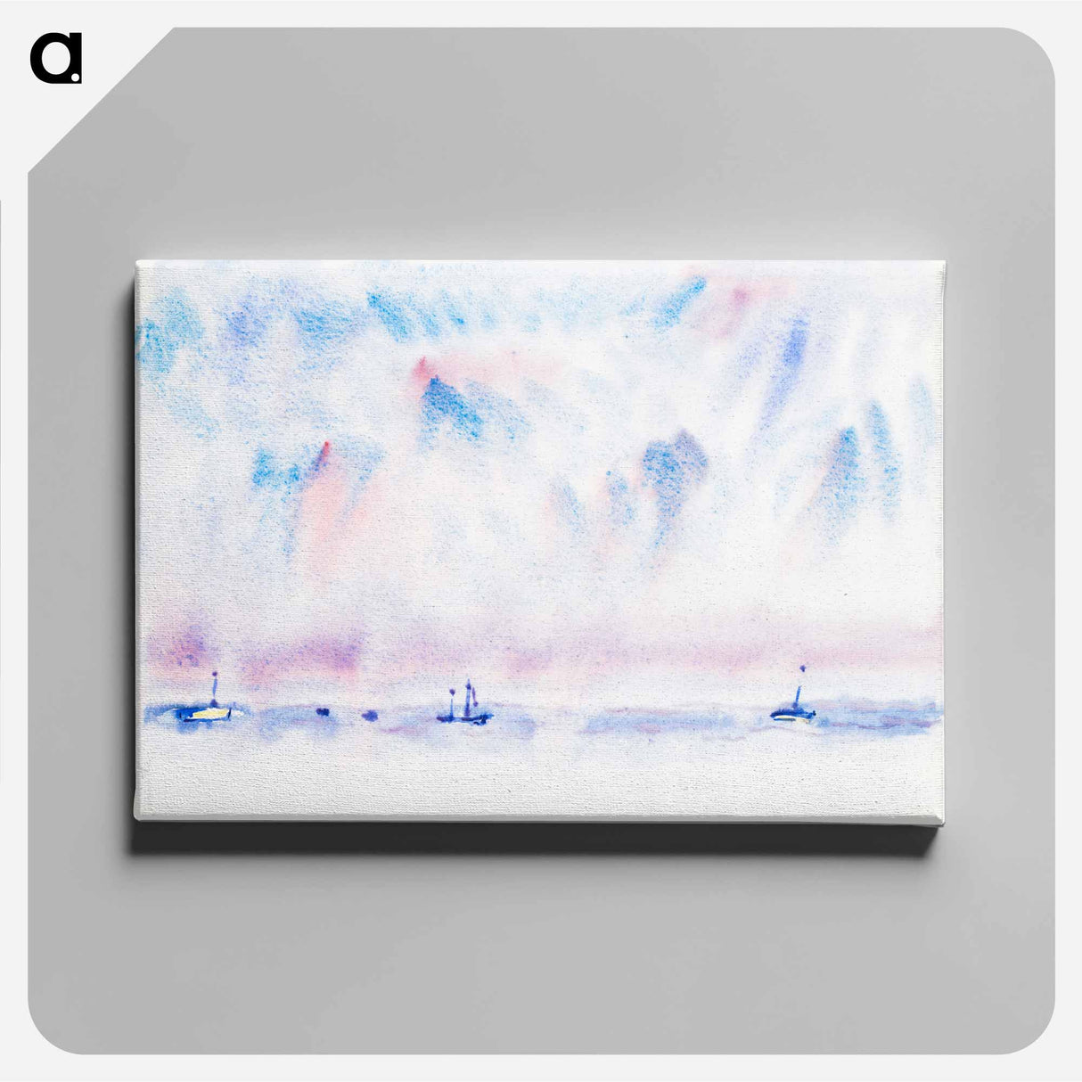 アートパネル-Bermuda Sky and Sea with Boats - チャールズ デムス Canvas.