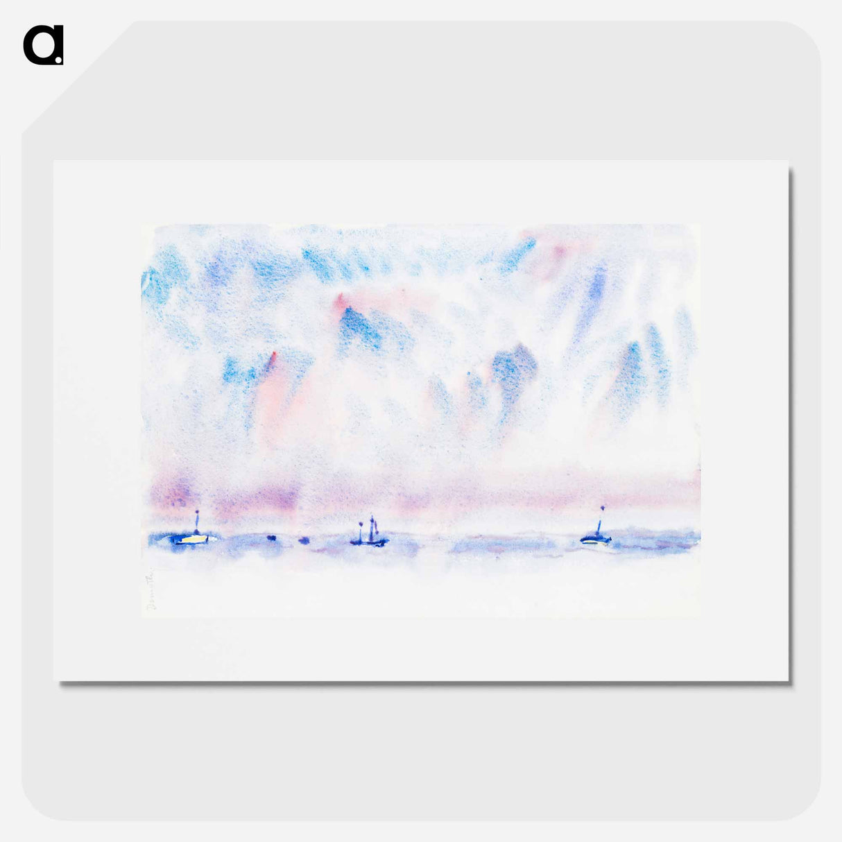 アートポスター-Bermuda Sky and Sea with Boats - チャールズ デムス Poster.