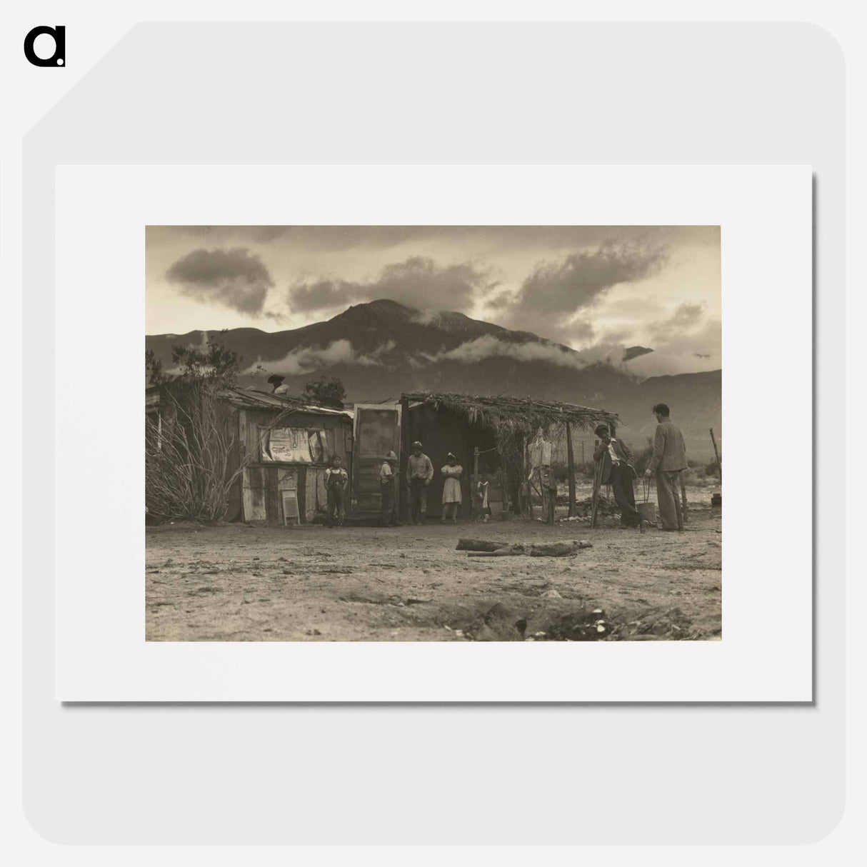 Paul Taylor with Migrant Workers, Imperial Valley, California - Dorothea Lange Poster.