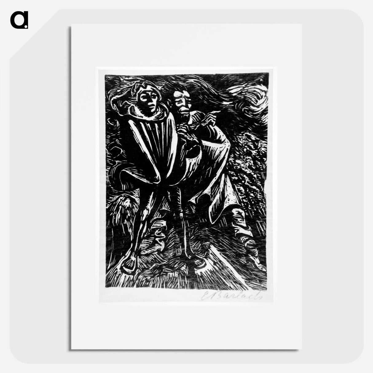 Faust and Mephistopheles 2 - エルンスト ハインリヒ バルラッハ Poster.