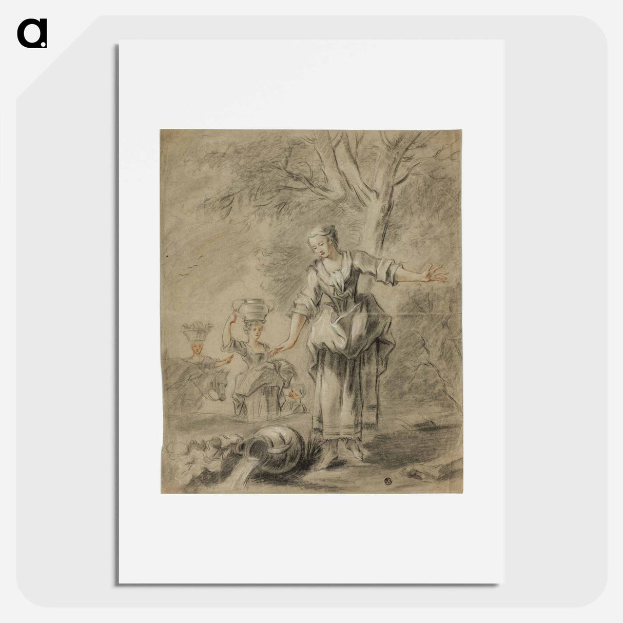 Pierrette et le Pot-au-Lait - フランソワ ブーシェ Poster.