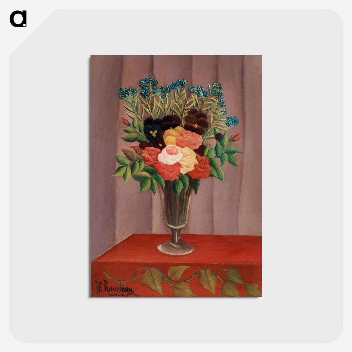 Bouquet of Flowers - アンリ ルソー Postcard.