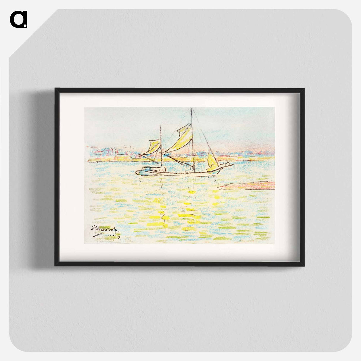 Two–master on the Zeeland waters - ヤン・トゥーロップ Poster.