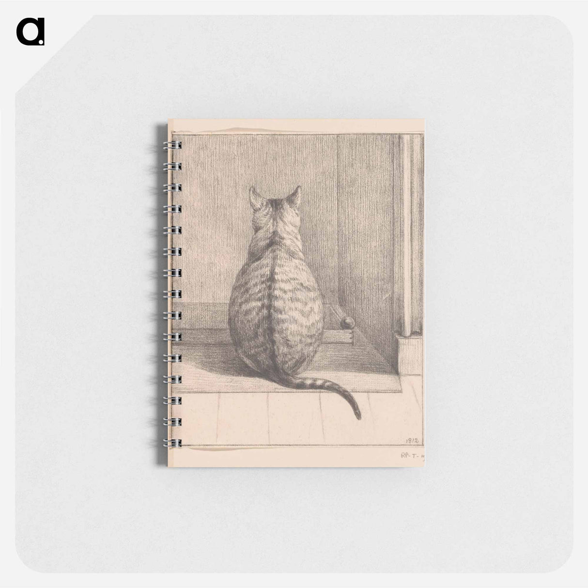 Zittende kat, van achteren - ジャン ベルナール Memo.