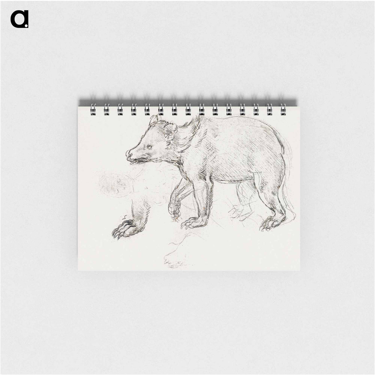 アートメモ帳-A Bear Walking - レオナルド ダ ヴィンチ Memo.
