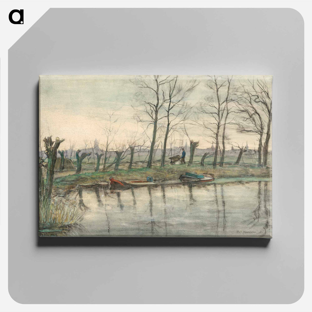 アートパネル-Amsterdam Skyline Viewed from the West - ピエト モンドリアン Canvas.
