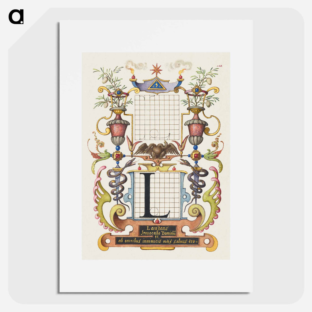 アートポスター-Guide for Constructing the Letter L from Mira Calligraphiae Monumenta
- 書道のお手本 Poster.
