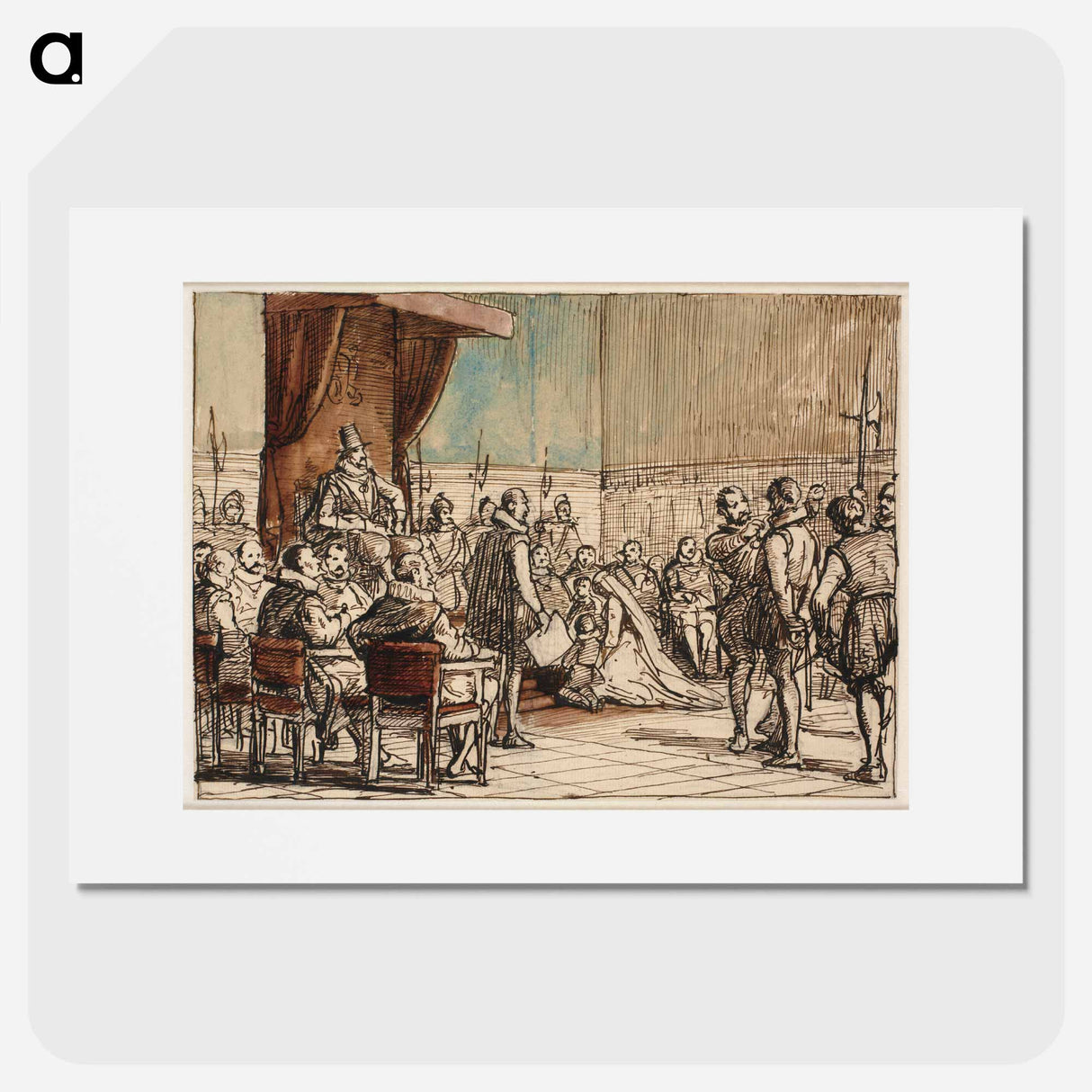 Chr.4. lets the executioner take the chain of command and the sword from the forger Christopher Rosenkrantz by Wilhelm Marstrand - Wilhelm Marstrand Poster.